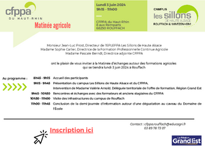 Invitation Matinée agricole CFPPA 03/06/24