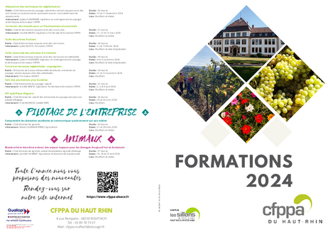 Catalogue 2024 formations CFPPA