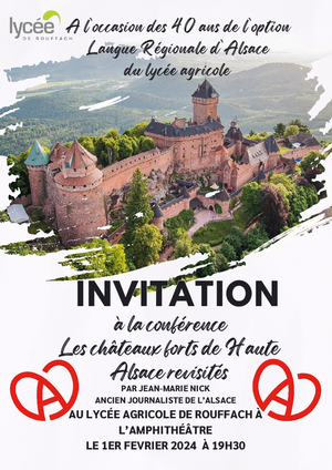 Conférence Châteaux forts au lycée de Rouffach